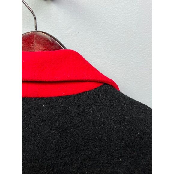 Focus 2000 Jacket Womens 10 Red Black striped wool Cashmere blend button front - Picture 4 of 5